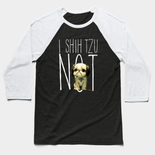 I Shih Tzu Not on a Dark Background Baseball T-Shirt